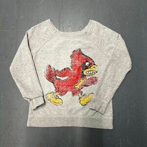 Vintage style women's Iowa state cyclones faded grey crewneck sweatshirt